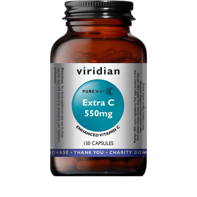 Viridian Nutrition Extra C 550mg 150 kapslí (Vitamín C 550mg) Varianta: Extra C 550mg 150 kapslí (Vitamín C 550mg)