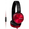 SONY sluchátka MDR-ZX310AP, handsfree, červené MDRZX310APR.CE7