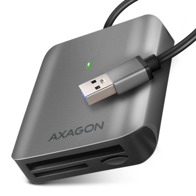 AXAGON CRE-S3, USB-A 3.2 Gen 1 - SUPERSPEED čtečka karet, 3-slot & lun SD/microSD/CF, podpora UHS-II CRE-S3