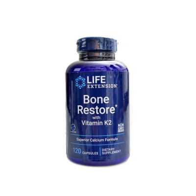 Life Extension Bone restore with vitamin K2 120 kapslí
