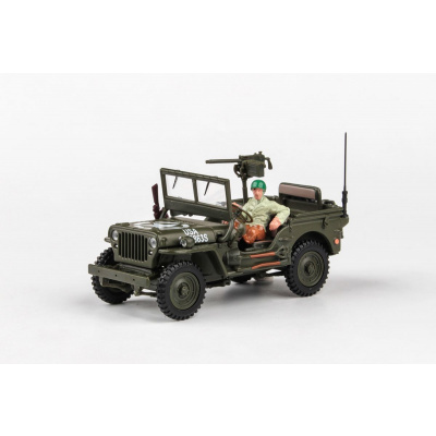 ABREX - Abrex Cararama 1:43 - 1/4 Ton Military Vehicle With Gun - US Version 2