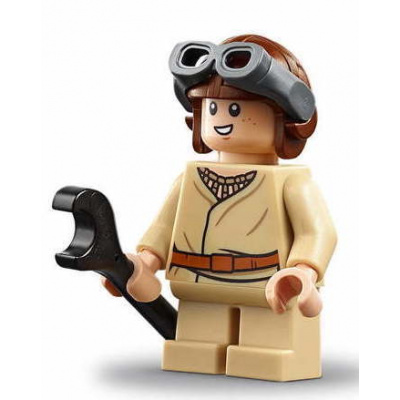 LEGO (75258) Anakin Skywalker (Short Legs, Reddish Brown Aviator Cap) - Star Wars Episode 4/5/6