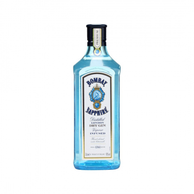 Bombay Sapphire gin 1L 40% (holá láhev)