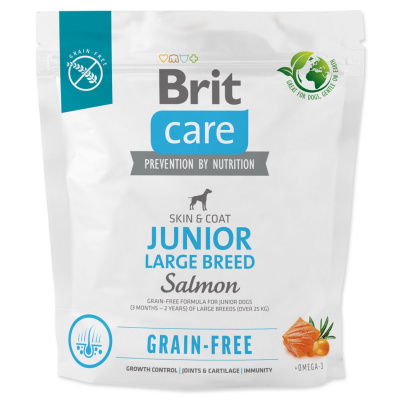 Krmivo Brit Care Dog Grain-free Junior Large Breed Salmon 1kg-KS