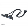 AKASA kabel USB 3.0, interní USB kabel, 40cm (AK-CBUB17-40BK)