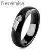 KM1010-6 Dámský keramický prsten černý, šíře 6 mm - 54 | 54