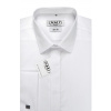 Společenská košile AMJ Slim fit s dvojitou manžetou - bílá JDAMK velikost: 40, délka rukávu: dlouhý rukáv (65 cm)