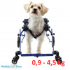 Walkin' Wheels MINI invalidní vozík s plnou podporou (4-kolový) - 17,8 – 25,4 & 15,2 – 25,4 cm