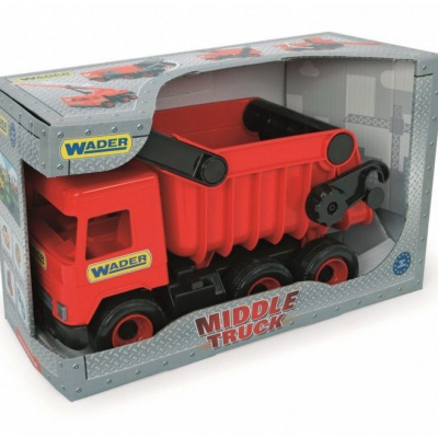 Wader 32111 middle truck sklápěč červená