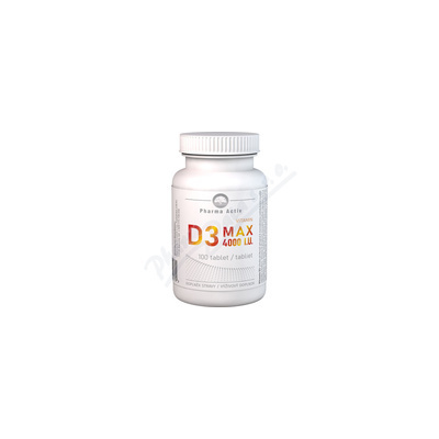 PHARMA ACTIV CZECH Vitamin D3 MAX 4000 I.U. tbl.100