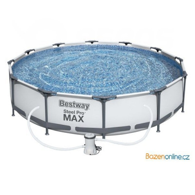 Bazén s konstrukcí Bestway Steel Pro MAX 3,66m x 76cm s kartušovou filtrací