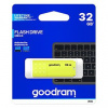 Goodram USB flash disk, USB 2.0, 32GB, UME2, žlutý, UME2-0320Y0R11, USB A, s krytkou (UME2-0320Y0R11)