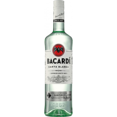 Bacardi Carta Blanca 37,5% 1l (holá láhev)
