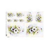 Papír rýžový 35x50 Bílé květy na pastelově duhovém Decomania URS007729