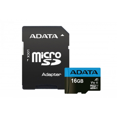 2 11 297 A Paměťová karta A-Data micro SDHC, Class10, 16GB + adaptér SD