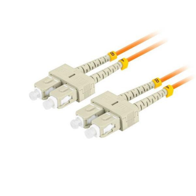 LANBERG optický patch cord MM SC/UPC-SC/UPC duplex 5m LSZH OM2 50/125 průměr 3mm, barva oranžová - FO-SUSU-MD21-0050-OG