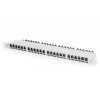 DIGITUS CAT 6A EA patch panel, stíněný, 24portový kryt proti prachu RJ45, 8P8C, 0,5U, šedý RAL 7035 - DN-91624S-SL-EA-G