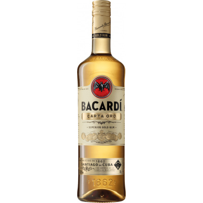 Bacardi Carta Oro 37,5% 1l (holá láhev)