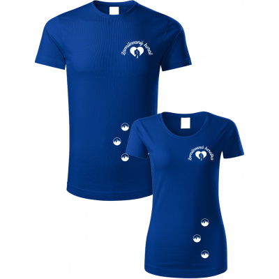 Párová trička UNLOCKED - zamilovaný horal a horalka Barva: Tmavě Modrá, Velikost pro pána: L, Velikost pro dámu: M