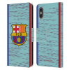 Pouzdro na mobil Apple Iphone X / XS - HEAD CASE - FC Barcelona - Dres světle modrá logo 23/24 (Otevírací obal, kryt na mobil Apple Iphone X / XS - Fotbalový klub FC BARCELONA bleděmodrá znak 2023/202