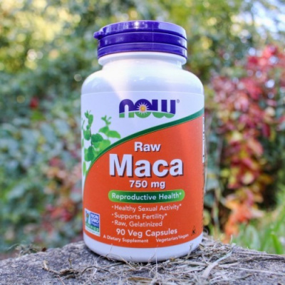 NOW Maca (řeřicha peruánská koncentrát 6:1 RAW), 750 mg, 90 rostlinných kapslí