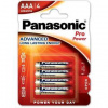 Baterie alkalická Panasonic Pro Power AAA 4ks 09738