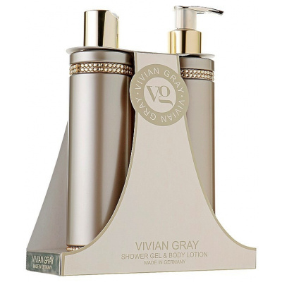 Vivian Gray Crystal Brown tělové mléko 250 ml + sprchový gel 250 ml dárková sada