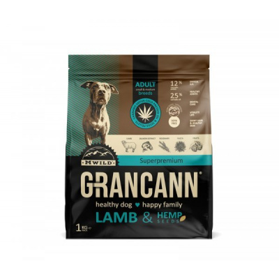 Grancann Lamb & Hemp seeds Adult small & medium breeds - 1 kg