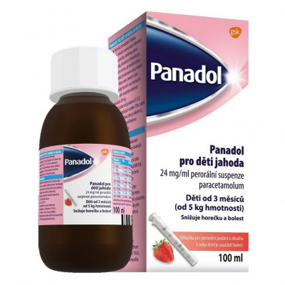 Panadol pro děti jahoda 24 mg/ml por.sus. 100 ml