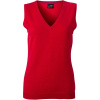 Dámská pletená vesta z bavlny, Velikost M, Barva Červená