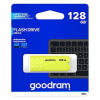 Goodram USB flash disk, USB 2.0, 128GB, UME2, žlutý, UME2-1280Y0R11, USB A, s krytkou (UME2-1280Y0R11)