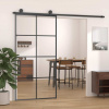 Prolenta Maison Exclusive Posuvné dveře černé 102,5 x 205 cm ESG sklo a hliník