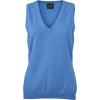 Dámská pletená vesta z bavlny, Velikost XL, Barva Azurově modrá