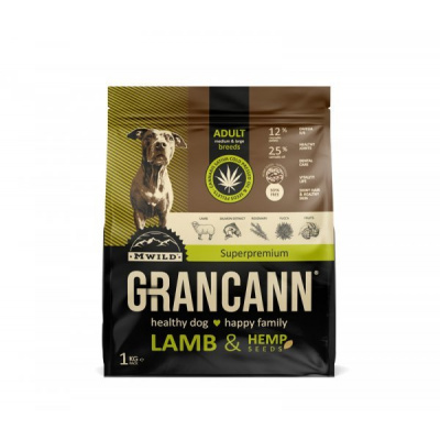 Grancann Lamb & Hemp seeds Adult medium & large breeds - 1 kg
