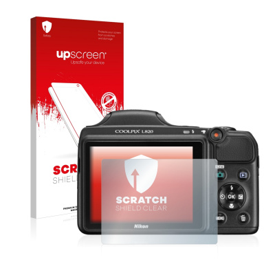 Čirá ochranná fólie upscreen® Scratch Shield pro Nikon Coolpix L820 (Ochranná fólie na displej pro Nikon Coolpix L820)