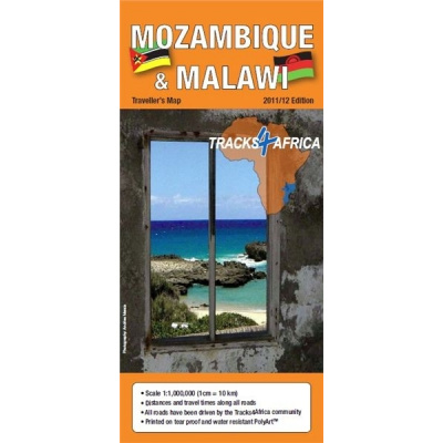 Mosambik a Malawi - mapa odolná