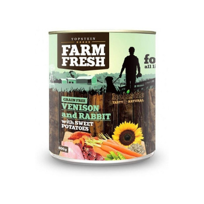 Topstein Farm Fresh - VENISON and RABBIT with SWEET POTATOES 800 g