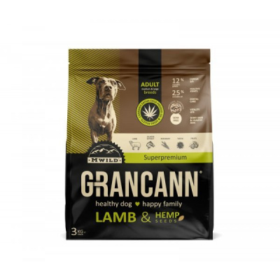 Grancann Lamb & Hemp seeds Adult medium & large breeds - 3 kg