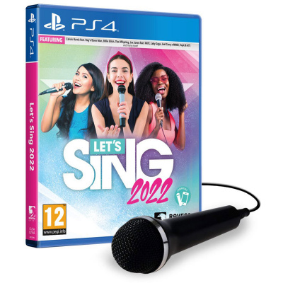 Lets Sing 2022 + mikrofon na PS4 (Lets Sing 2022 PS4 hra + mikrofon na Playstation 4)