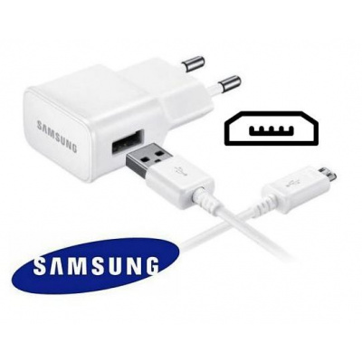 Nabíječka pro Samsung J700F Galaxy J7 bílá + nabíjecí, data kabel ORIGINÁL