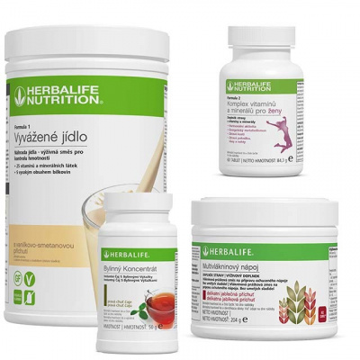 Herbalife Sada pro optimální výživu s Thermojeticsem - Formule 1 koktejl 750g - Multivlákninový nápoj 204g - Multivitamin Complex 90 tablet - Thermojetics 50g