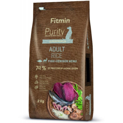 Fitmin Purity Fitmin dog Purity Rice Adult Fish & Venison 2kg
