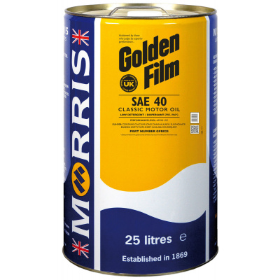 Morris Golden Film SAE 40 Classic Motor Oil, 25l (Morris Lubricants - Tradition in Excellence since 1869...)