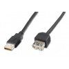 Digitus USB kabel prodlužovací A-A, 3m, černý - AK-300200-030-S