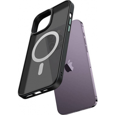 Magnetické pouzdro McDodo Crystal pro iPhone 14 Pro Max (černé)