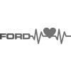 SAMOLEPKA Srdeční tep 026 levá Ford (41 - grafitová metalíza) NA AUTO, NÁLEPKA, FÓLIE, POLEP, TUNING, VÝROBA, TISK, ALZA