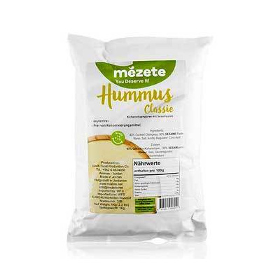 Bosfood Hummus Classic, cizrna se sezamovou pastou, mézete, 1kg