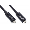InLine USB 10Gbps (3.2 gen 2) AOC kabel USB C(M) - USB C(M), PD 60W, 7,5m, černý (35797A) - 11.42.9057