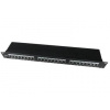 Gembird NPP-C624-002 / patch panel 19 / 24 port 1U cat.6e / se zadní organizací kabelů / černý (NPP-C624-002)