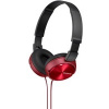 SONY sluchátka MDR-ZX310AP, handsfree, červené